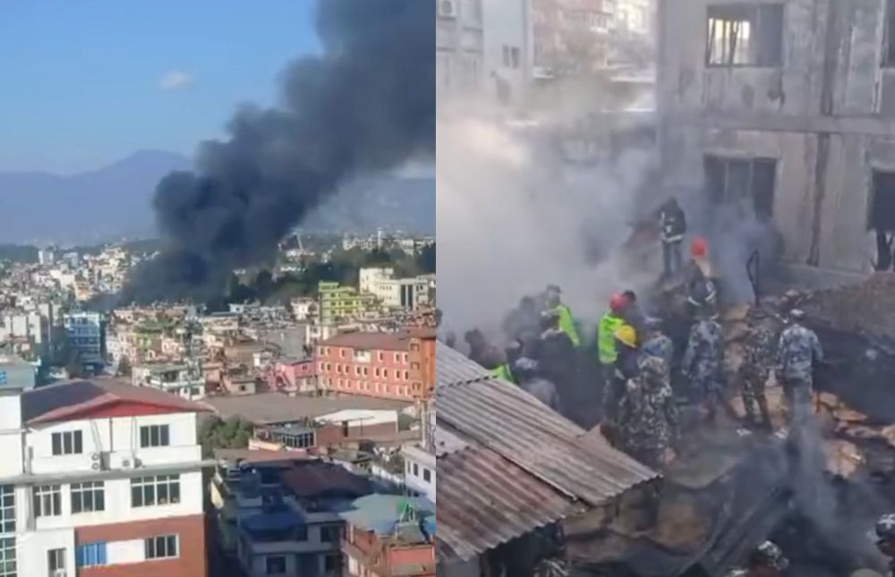 सिनामंगलस्थित काठ गोदामको आगलागी नियन्त्रणमा